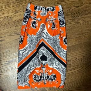 ASOS print high wasted pencil skirt